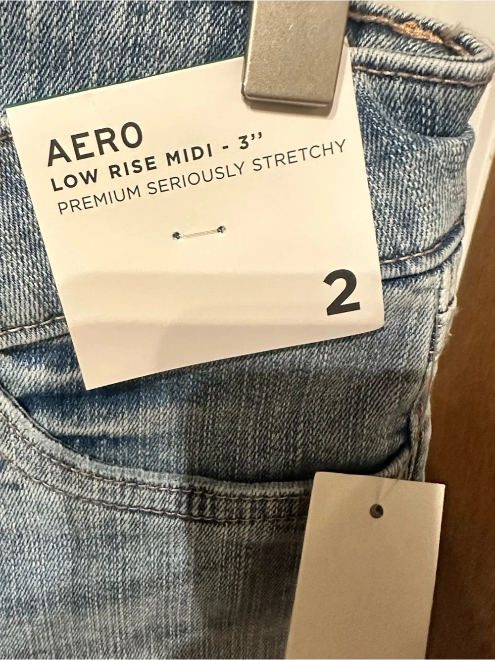NWT Aeropostale premium stretch denim mini shorts with 3” inseam- size 2